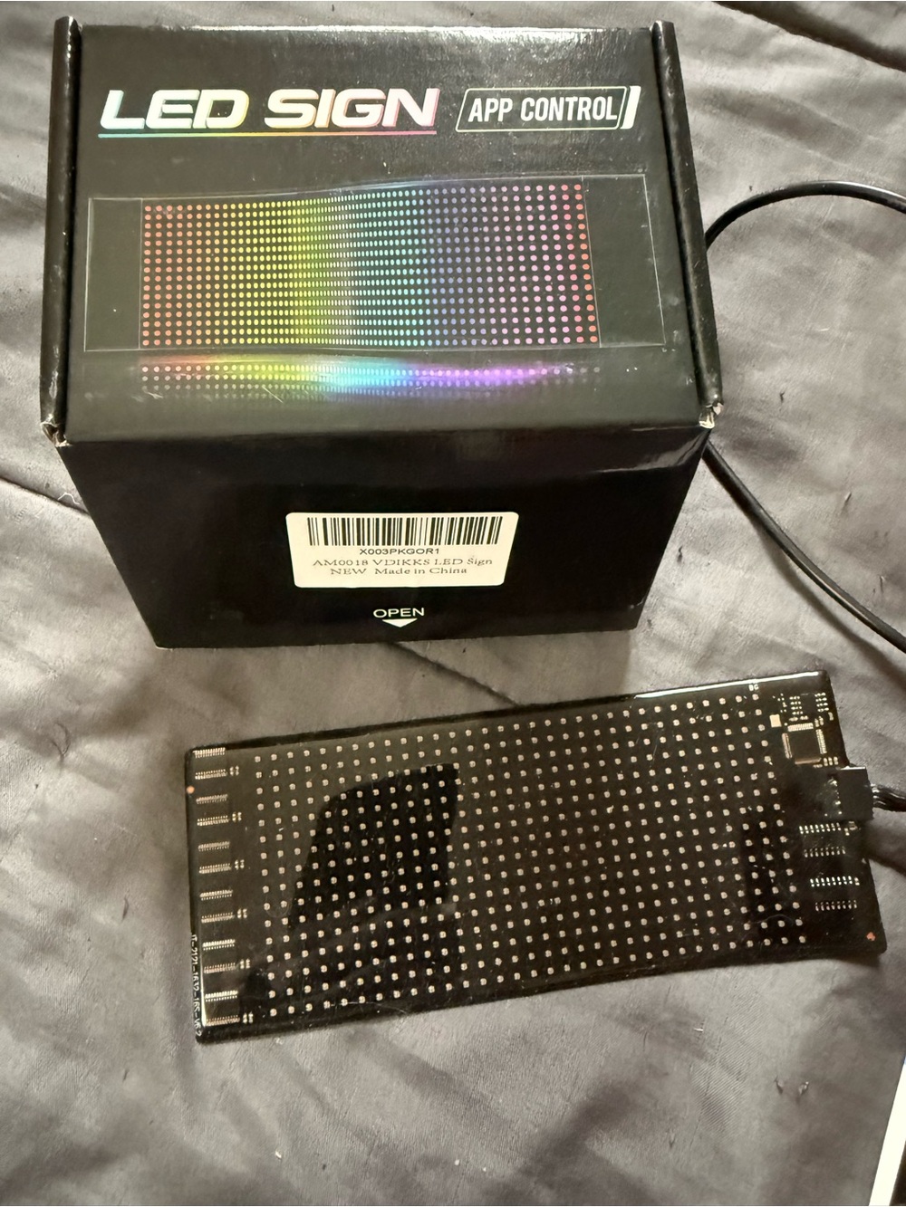 LED Sign App Control - Black Programmable LED Display